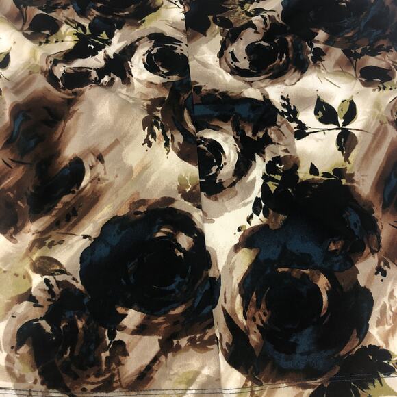 Worthington Women’s Sleeveless Crossover Blouse 1X Stretch Brown Blue Floral Top - Picture 16 of 16